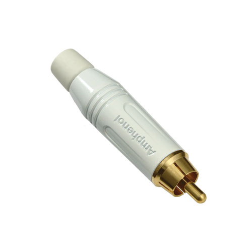 Amphenol ACPR-WHT RCA Connector | Male | Wit