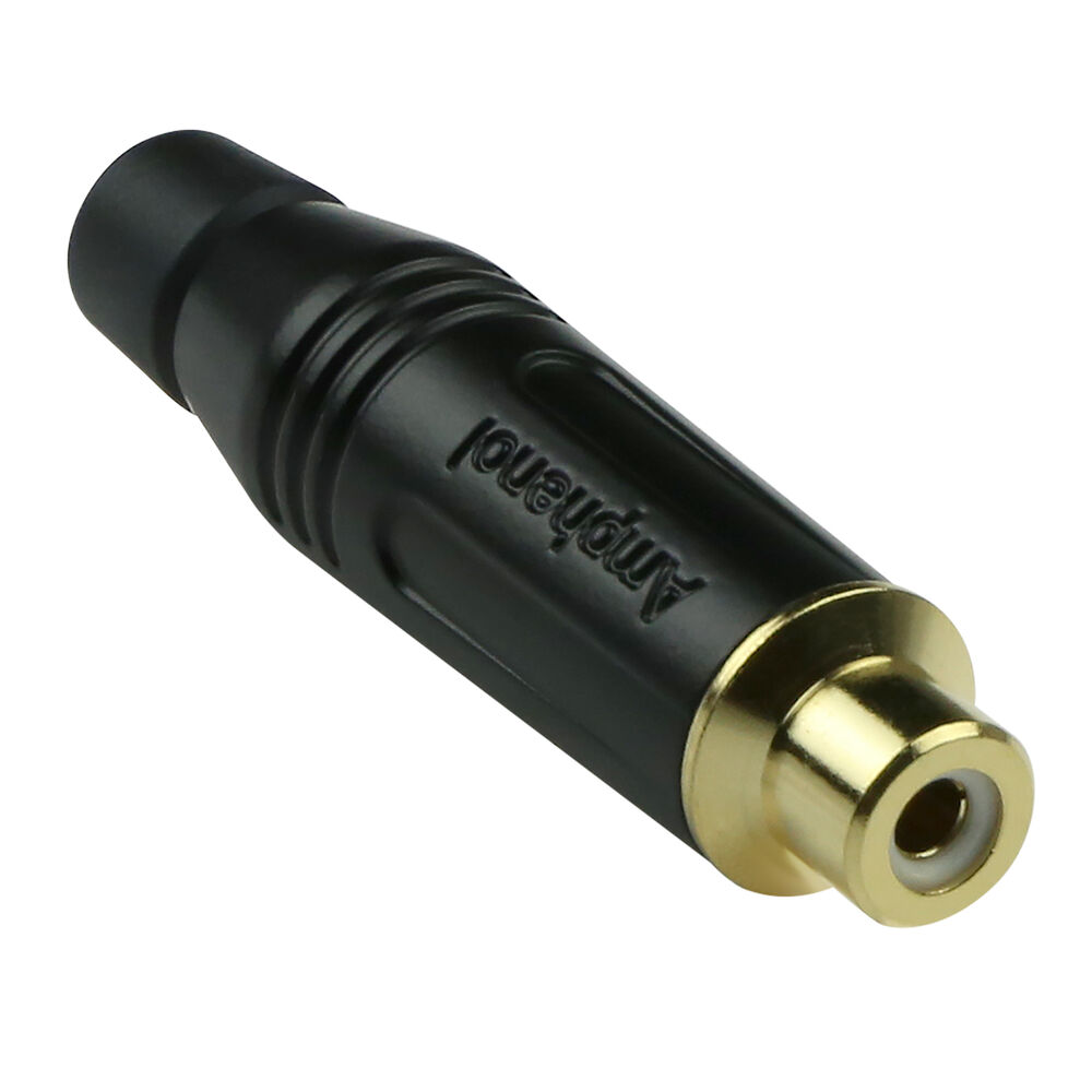 Amphenol ACJR-BLK RCA Connector | Female | Zwart