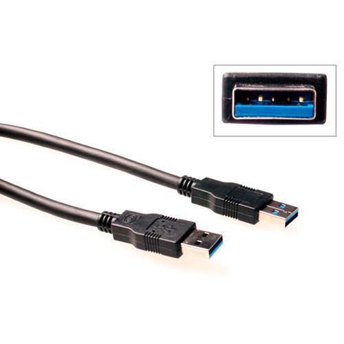 ACT SB3002 USB 3.0 A male - USB A male | Zwart | 2 meter