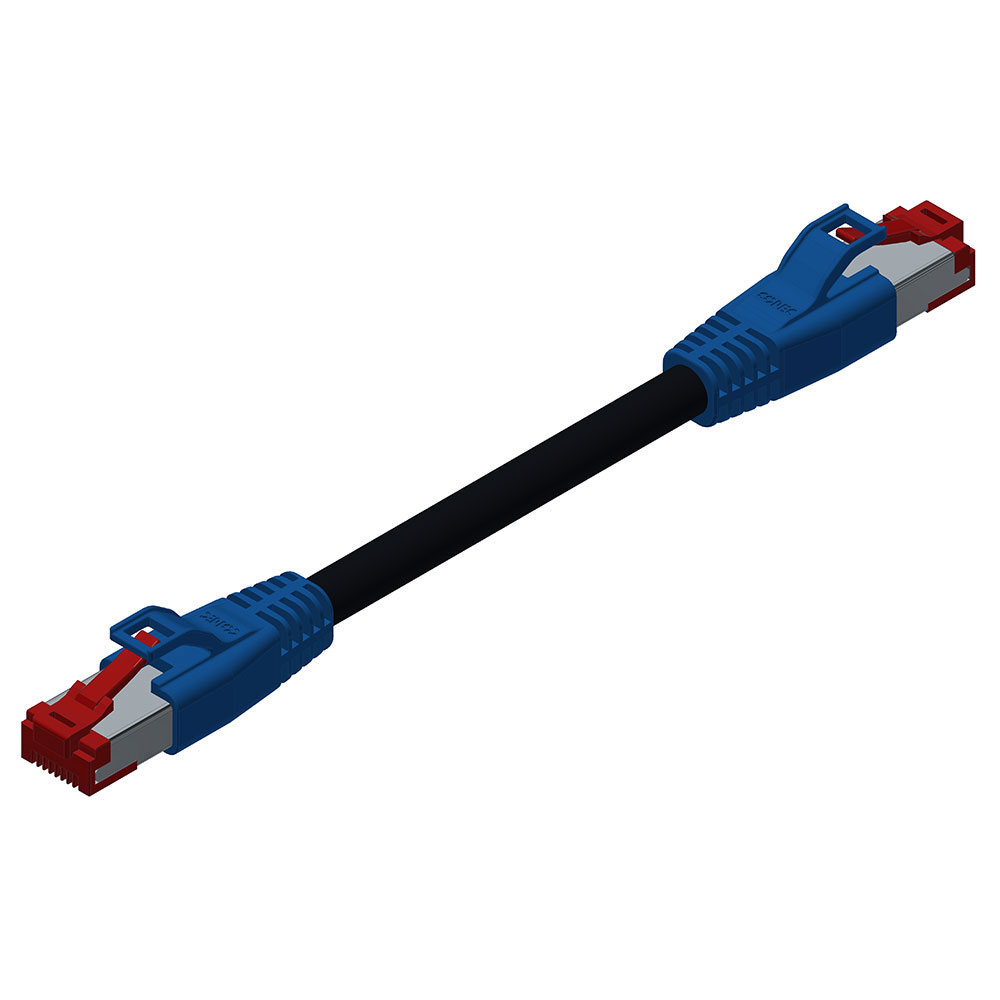 CONEC 17-60001 CAT5E Industriële Patchkabel | 4x2xAWG26 | TPU | Blauw | 2 meter