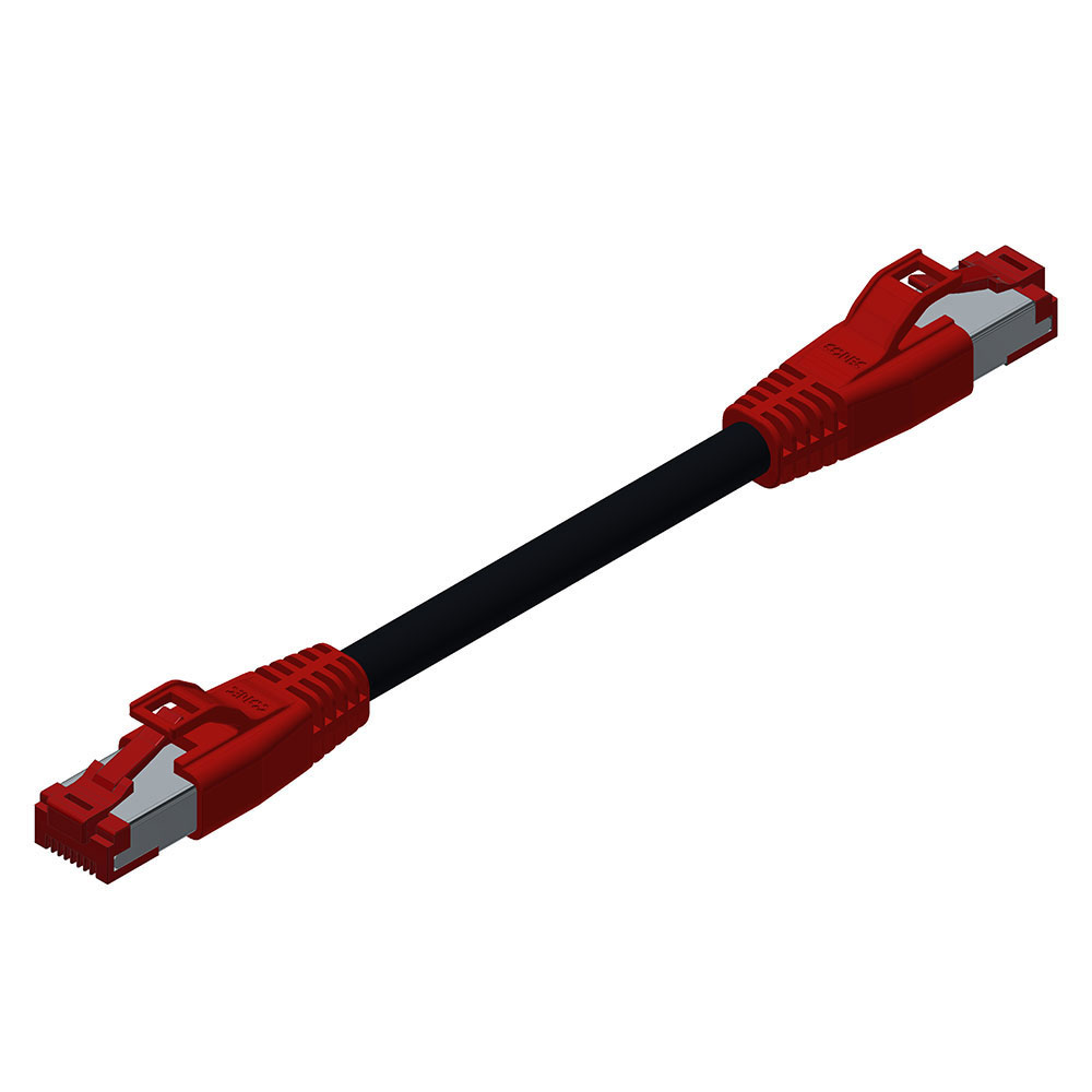 CONEC 17-60012 CAT5E Industriële Patchkabel | 4x2xAWG26 | TPU | Rood | 1 meter