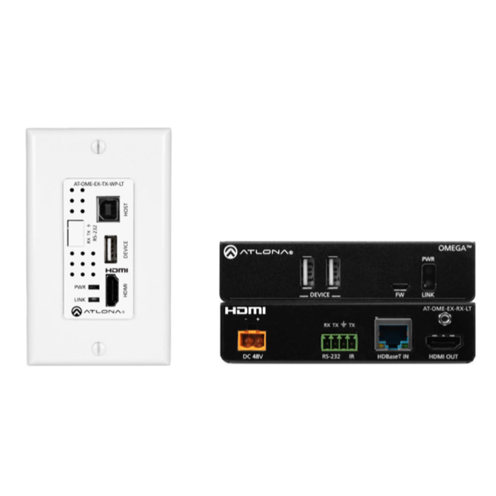 Atlona AT-OME-EX-WP-KIT-LT Wallplate HDBaseT Extender Set voor HDMI met USB