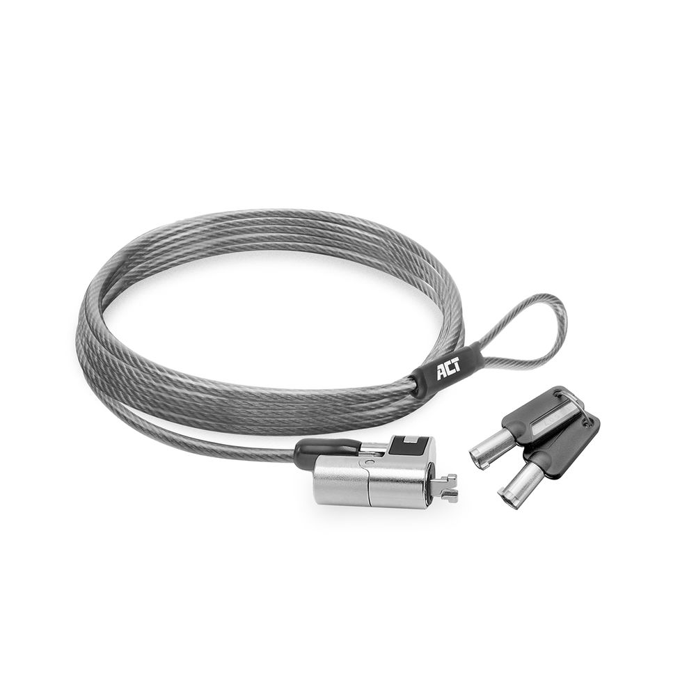 ACT AC9030 Laptopslot | Nano Security Lock | 2 Sleutels | 2 meter