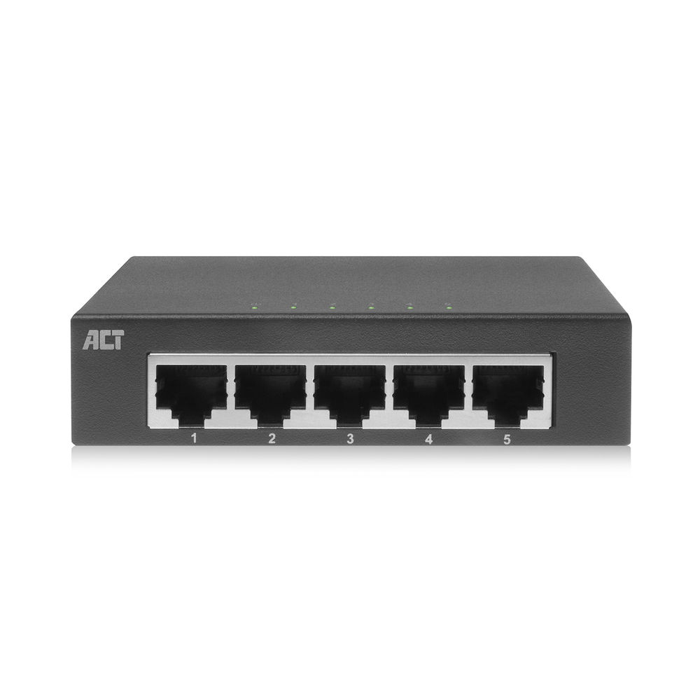 ACT AC4415 Stille 5-Poorts Gigabit Ethernet Switch | Zwart