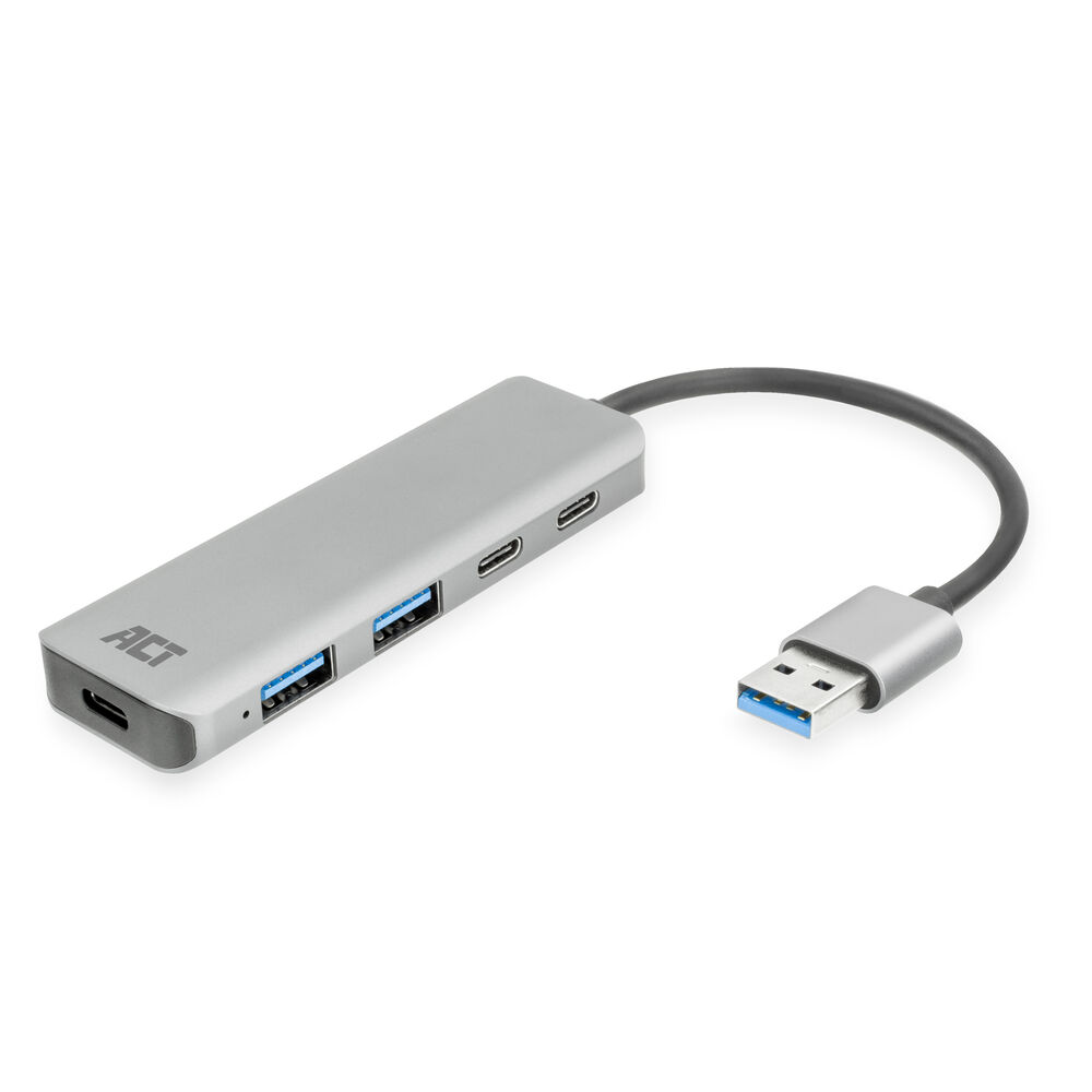 ACT USB-A hub 3.0, 2x USB-A, 2x USB-C AC6125