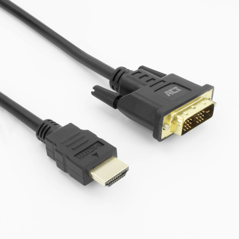 ACT AK3737 HDMI-A (male) | DVI-D (male) Adapterkabel | 4K @ 60Hz | Zwart | 5 meter