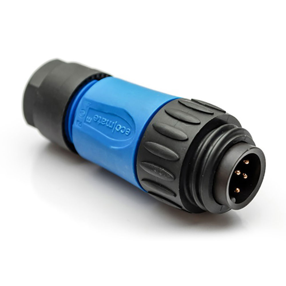 Amphenol C01630H00610010 Ecomate Connector | Male | Recht | Soldeer | Silver Plated | Zwart/Blauw