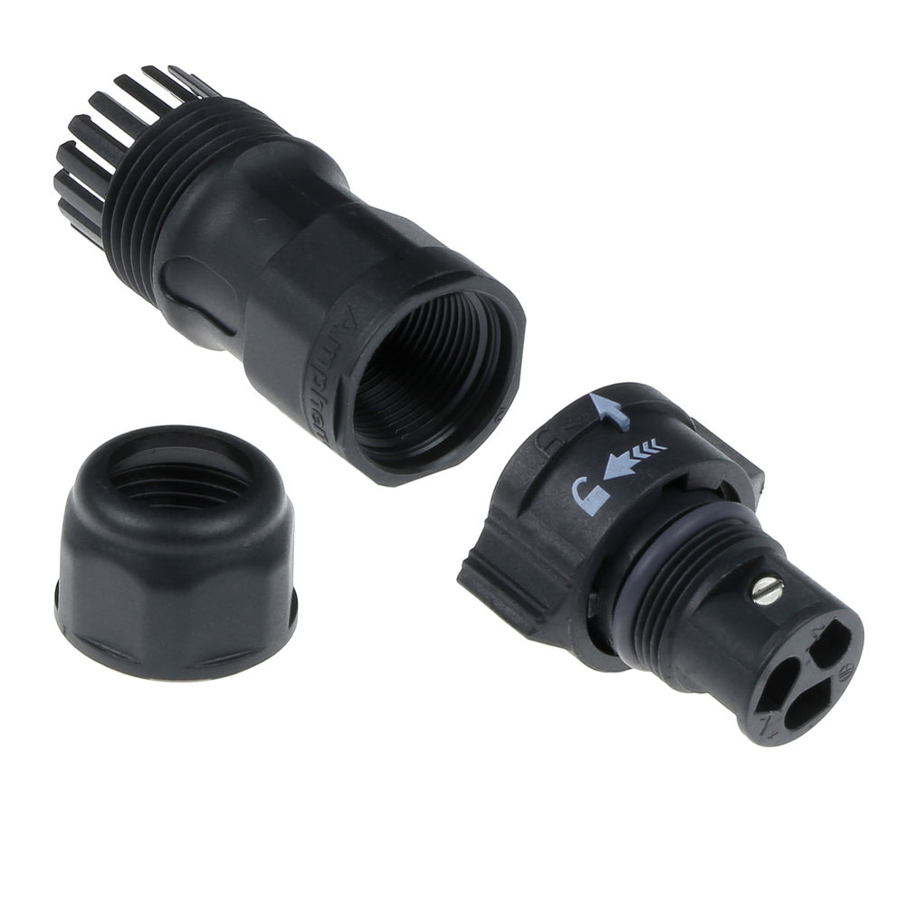 Amphenol CC-03BFMB-QL8APP X-Lok 3 Pin Female Connector | Male Contact | Middle Size | Soldeer | 20 AC