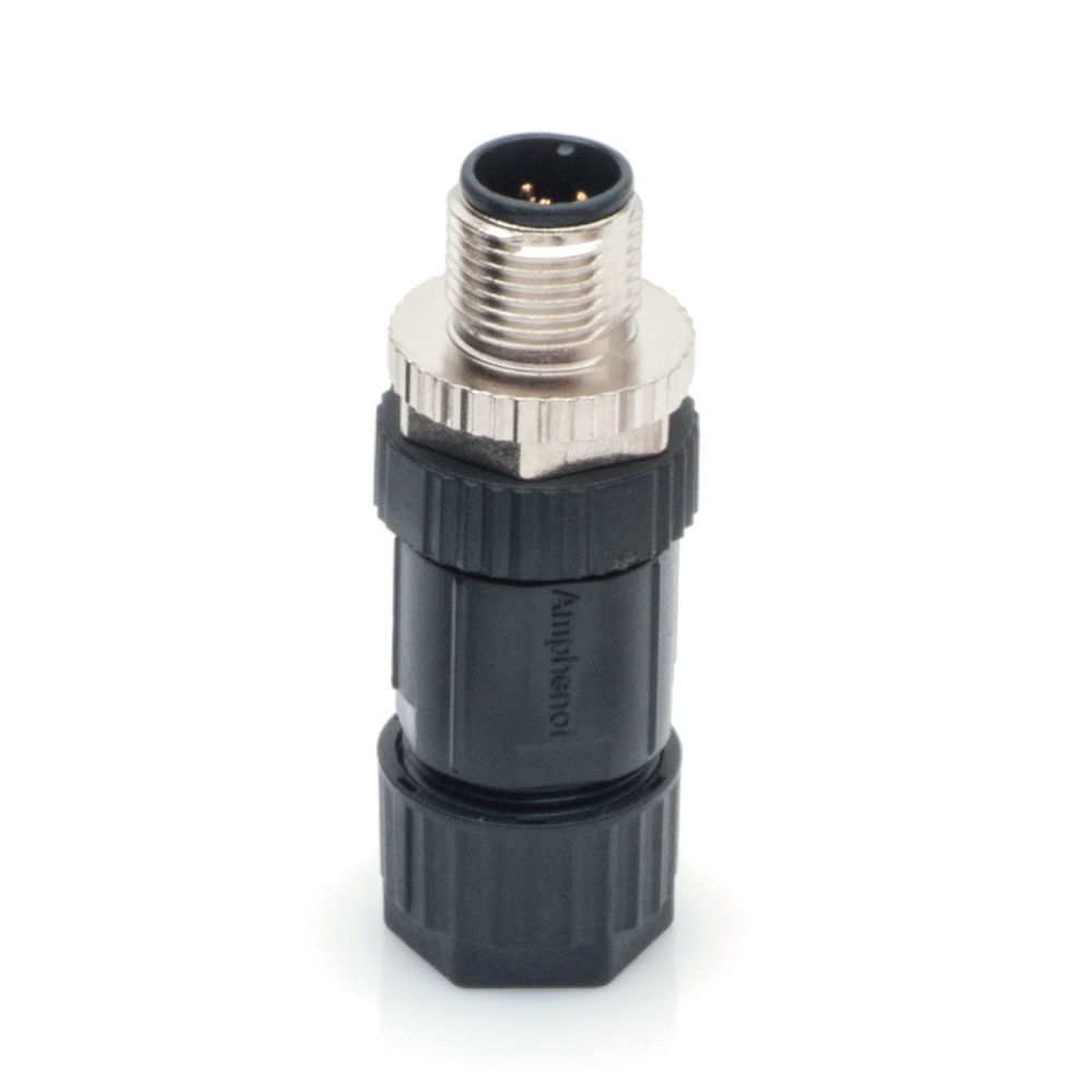 Amphenol M12A-04BMMB-SL7001 M SERIES 4 polig connector male M12 A-coding SCREW male