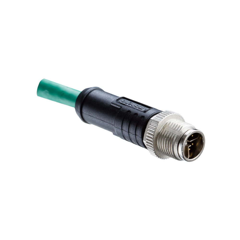 Amphenol MSXS-08BMMM-SL7X01 M SERIES 8 polig connector male M12 X-coding molded male - 1 meter