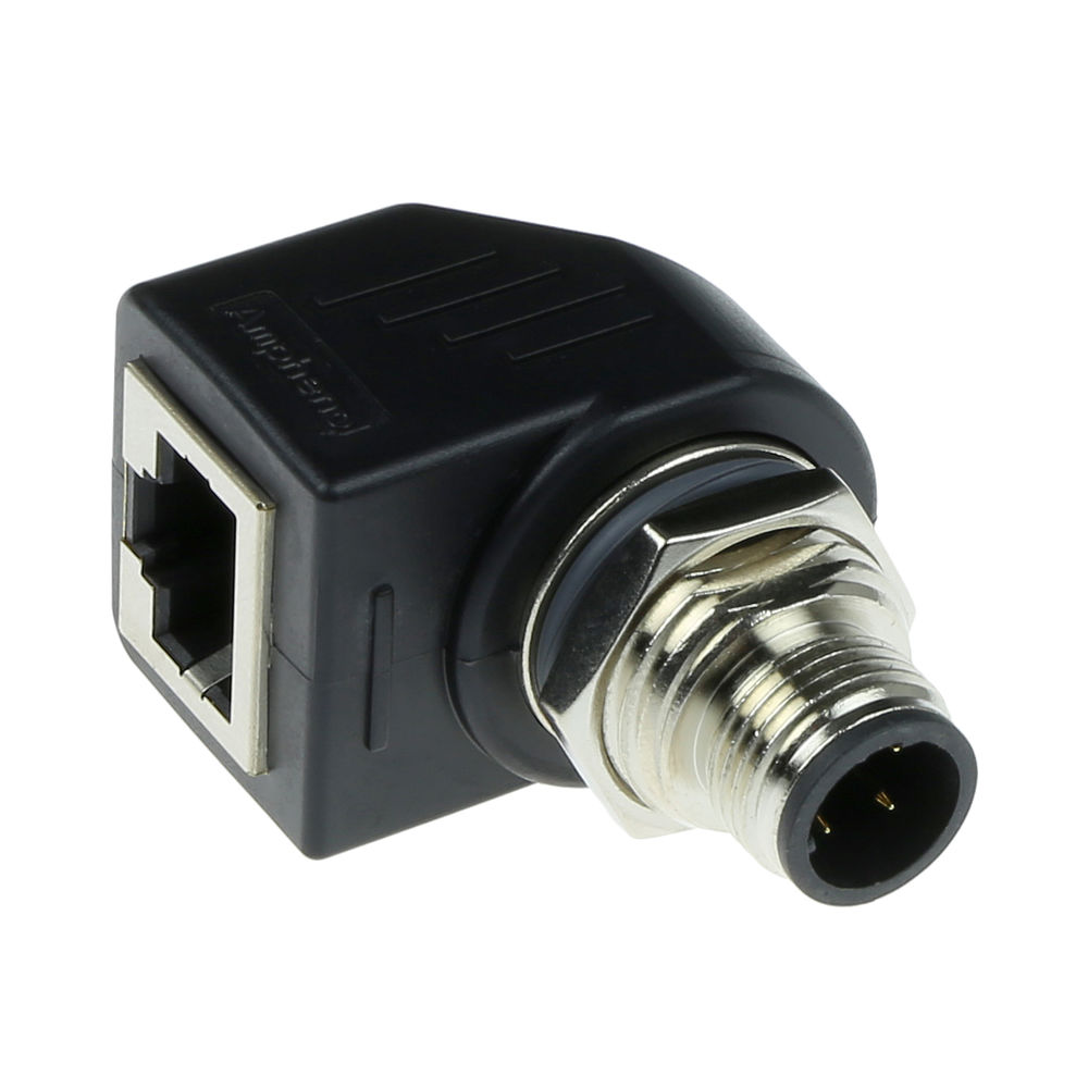 Amphenol RJS-12D04FM-RS8001 M SERIES 4 polig ADAPTOR M12 - RJ M12 D-coding RJ45 male