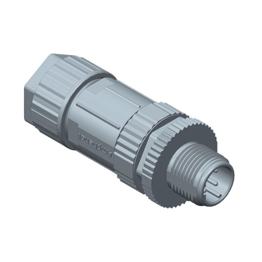 Amphenol M12L-05BMMM-SL8H01 M SERIES 5 polig connector male M12 L-coding molded male