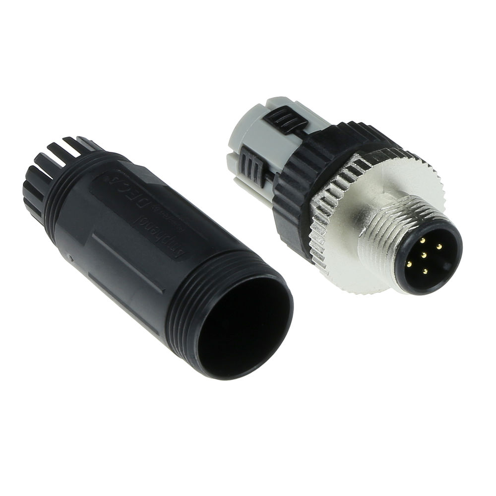 Amphenol M12A-05BMME-SL8001 M SERIES 5 polig connector male M12 A-coding PUSH-IN male