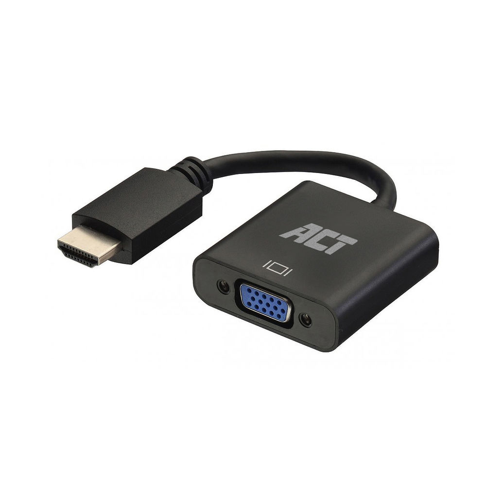 ACT AC7535 HDMI-A VGA Adapter | HDMI-A Male - VGA Female | Audio | 15 cm