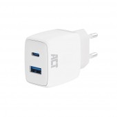 ACT AC2122 USB-C & USB-A Lader 20W | Power Delivery PPS | Quick Charge | GaNFast | Wit